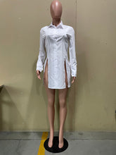 Elegant Sexy V Neck Button Down Side Slit Shirt