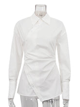 Fashion Asymmetrical Single Breasted Slim Shirt