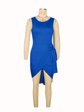 Solid Color Sleeveless Midi Tank Dress