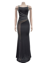 Rhinestones Bandage Asymmetrical Dress