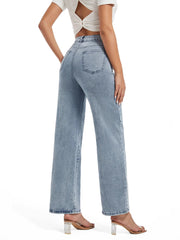 Casual High Waist Wide Leg Jeans