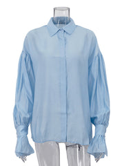 Fashion Casual Loose Button Down Shirt