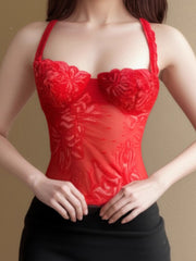 Sexy Lace See Through Tube Top