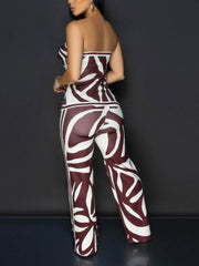 Casual Elastic Tube Top And Long Pants Sets