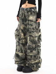 Casual Camo Multi-pocket Cargo Jeans