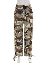 Casual Camo Cargo Pants Straight Trousers