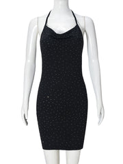 Sexy Halter Backless Package Hip Dress