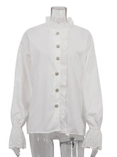 Casual Loose Ruffle Flare Sleeve Shirt