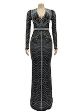 Sexy Deep V See through Maxi Dress