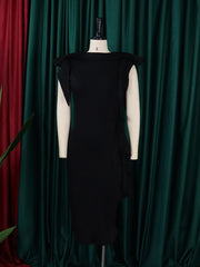 Elegant Lace-up Cutout Bodycon Dress