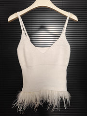 Fashion Slim fit Feather Vest