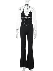 Elegance Backless Slim Halter Jumpsuit