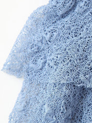 Sexy Lace See-Through Tiered Top and Skirt Sets