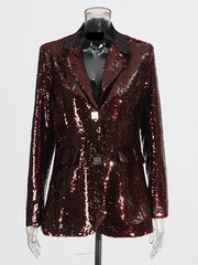 Luxury Sequin Slim Blazer