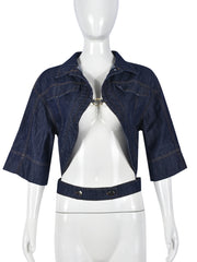 Fashion Cropped Denim Jacket Coat
