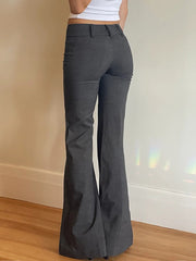Fashion Low Waist Flare Pants Casual Trousers