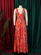 Halter Backless Print Wide-leg Jumpsuit