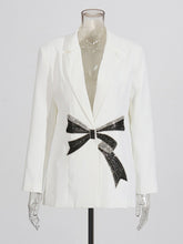 Fashion Bowknot Decorate Slim Blazer