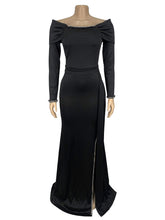 Elegant Long Sleeve Slim Slit Evening Gowns