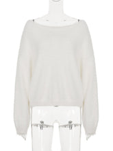 Fashion One Shoulder Loose Pullover Sweater