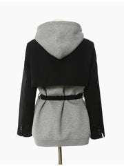 Fashion Color-block Spliced Hoodie Jacket