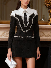 Elegant Patchwork Sequin Mini Dress