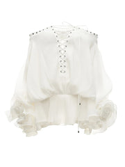 Elegant Off Shoulder Lace-up Mini Dress