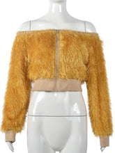 Sexy Off Shoulder Zipper Crop Tops