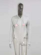 Fashion Hooded Flower Chain Bodysuit