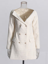 Off Shoulder Double-Breasted Blazer Dress