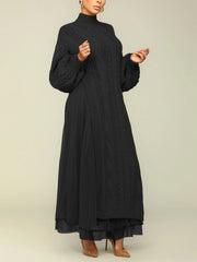 Fashion High Waist Tulle Knitted Dress