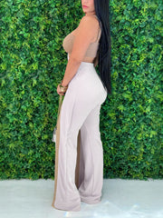 Sexy Shoulder Strap Wide Leg Jumpsuit