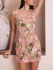 Blooming Moments Embroidered Floral Mini Dress