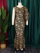 Fashion Slim-fit One Sleeve Elegant Maxi Dress