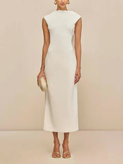 Elegant Sleeveless Slim Backless Maxi Dress