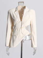 Sexy Asymmetrical Hollow out Blazer