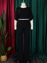 Elegant Solid Top and Wide Leg Pants Two-Piece Set