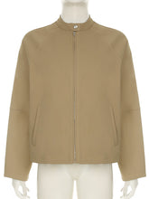 Casual Zip Up Loose Trench Coat