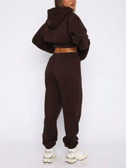 Loose Hooded Pullover and Trousers Sports Two-Piece Set
