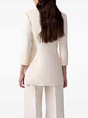 Fashion Round-neck Single-breasted Fitted Blazer