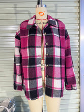 Fashion Flannel Plaid Shacket Jacket