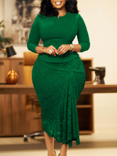 Vintage Lace Patchwork Bodycon Midi Dress