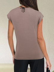 Casual V Neck Short Sleeve Comfy T-Shirt