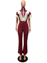 Contrast Color Sports Casual Jumpsuit