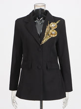 Fashion Beaded Embroidered Casual Blazer