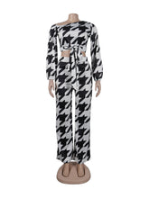 Print Sloping Shoulder Top Trousers Suit