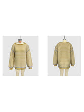 Vintage Crewneck Striped Pullover Sweater