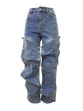 Fashion Denim Decorate Loose Casual Jeans