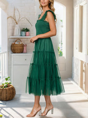 Fashion Tulle Tiered Dress