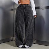 Women's Plus Size Distressed Barrel Leg Jeans